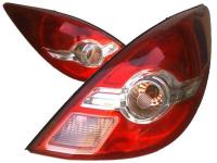Nissan Tiida (04-) фонари задние красно-белые, комплект 2 шт.