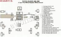 Toyota Celsior (98-02) декоративные накладки под дерево или карбон (отделка салона),  C Type F Pac, без навигации, без люка , правый руль