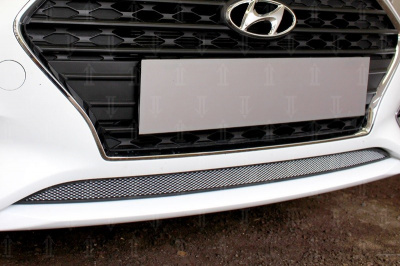 Hyundai Solaris (17–) Защита радиатора, хром