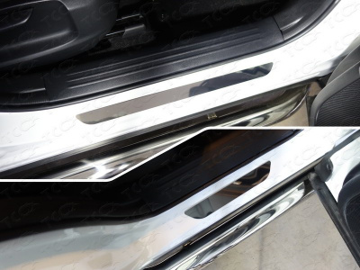 Mazda CX-5 (17–) Накладки на пороги (лист зеркальный) 4шт